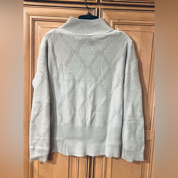 Cozy Mock Neck Relaxed Fit Sweater - Picture 2 of 12